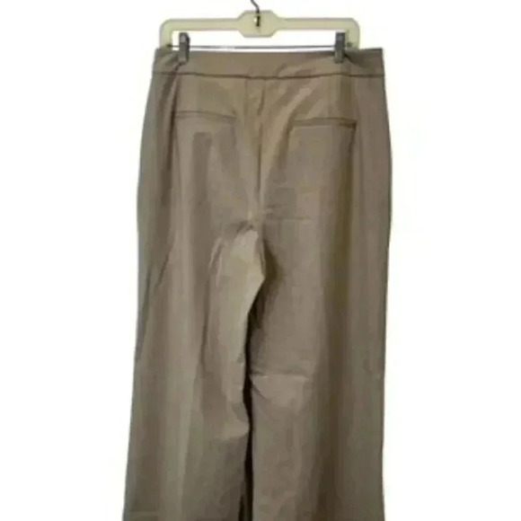NEW House Of Harlow 1960 Tan Wide Leg Trousers‎ Pants Women’ s Sz 12 NWT - Picture 3 of 12
